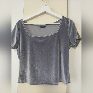 Shein Velvet Crop Top